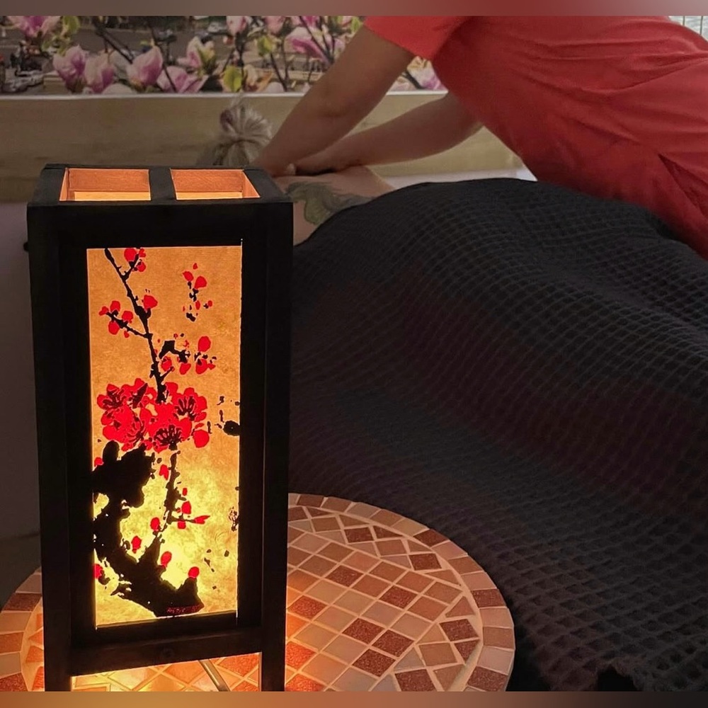 Japanese Paper Table Lamp, NWT